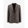 Single-breasted lurex fabric blazer