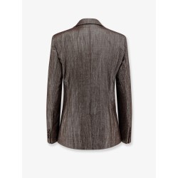 Single-breasted lurex fabric blazer