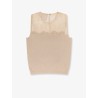 Grazia cotton top with lace insert