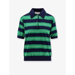 Striped cotton polo shirt