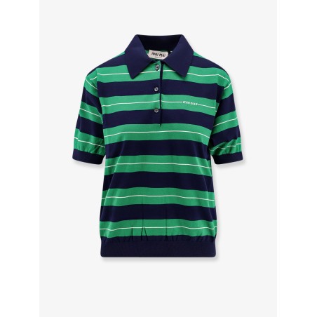 Striped cotton polo shirt