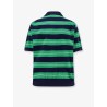 Striped cotton polo shirt