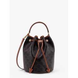 Clara Triomphe Canvas and leather bucket bag