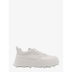 Leather sneakers with perforated toe