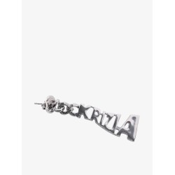 Brass earrings with logo
