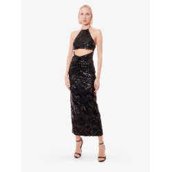 Dress with all-over sequins