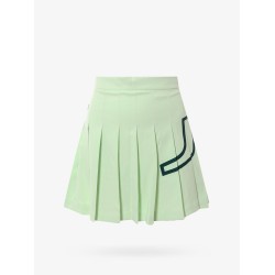 Recycled technical fabric pleated skirt
