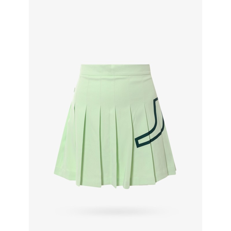 Recycled technical fabric pleated skirt