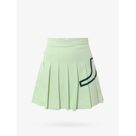 Recycled technical fabric pleated skirt