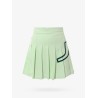 Recycled technical fabric pleated skirt