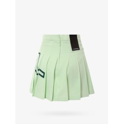 Recycled technical fabric pleated skirt