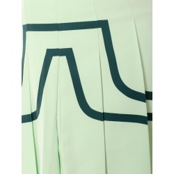Recycled technical fabric pleated skirt