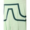 Recycled technical fabric pleated skirt