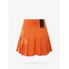 Recycled technical fabric pleated skirt