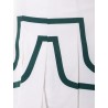 Recycled technical fabric pleated skirt
