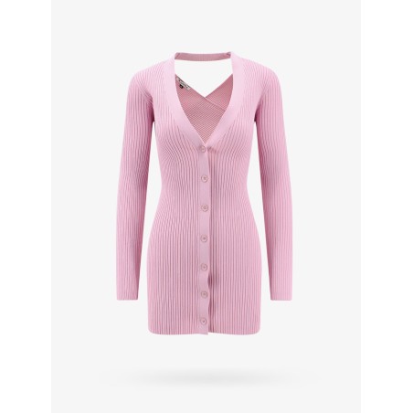 Viscose cardigan with ribbed pattern