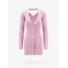 Viscose cardigan with ribbed pattern