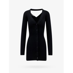 Viscose cardigan with ribbed pattern
