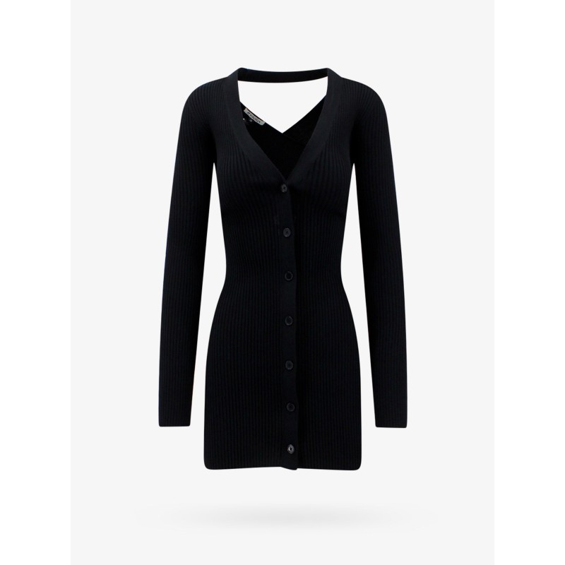 Viscose cardigan with ribbed pattern