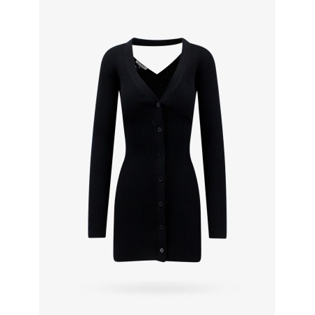Viscose cardigan with ribbed pattern