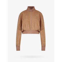 Cotton blend jacket with logo embroidery