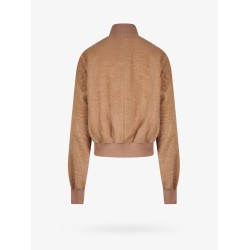 Cotton blend jacket with logo embroidery