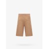 Cotton blend bermuda shorts with logo embroidery