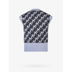 Wool vest with all-over monogram