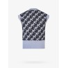 Wool vest with all-over monogram