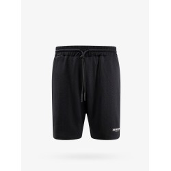 Nylon bermuda shorts with frontal logo print