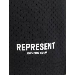 Nylon bermuda shorts with frontal logo print