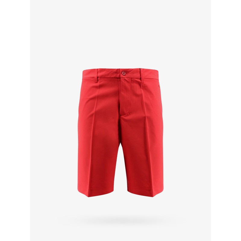 Technical fabric bermuda shorts with logo patch