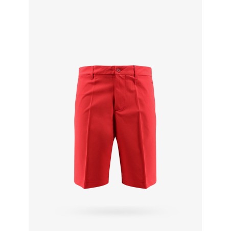 Technical fabric bermuda shorts with logo patch