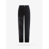Black denim trouser with iconic print