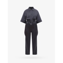 Viscose blend jumpsuit with belt
