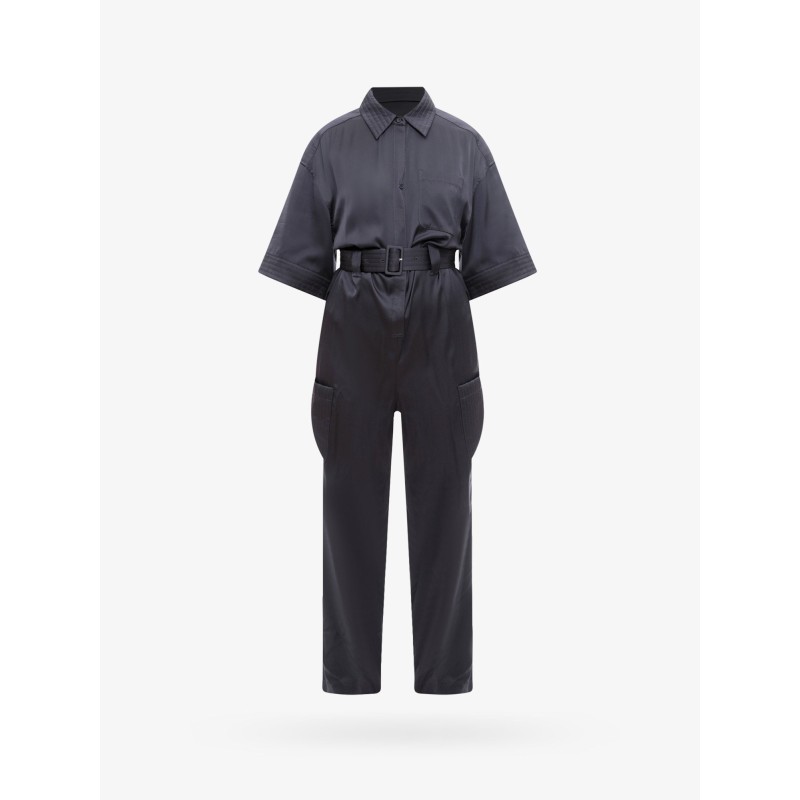 Viscose blend jumpsuit with belt