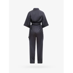 Viscose blend jumpsuit with belt