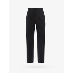 Wool trouser with iconic metal patch