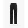 Wool trouser with iconic metal patch