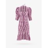 Cotton dress with drapery