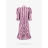 Cotton dress with drapery