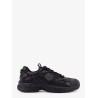 Low-top leaher sneakers with mesh inserts