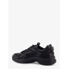 Low-top leaher sneakers with mesh inserts