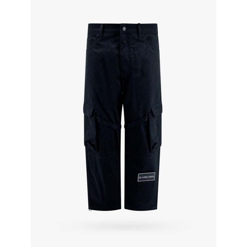 Cotton cargo trouser with logo patch