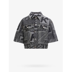 Cotton jacket with short sleeve