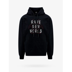 Cotton sweatshirt with frontal and back logo print