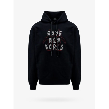 Cotton sweatshirt with frontal and back logo print