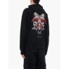 Cotton sweatshirt with frontal and back logo print