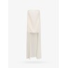 Satin dress with back asymmetric insert