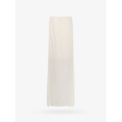 Satin dress with back asymmetric insert